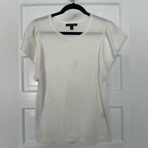 Banana Republic Honeycomb Stitch Crew-Neck Sweater Ivory
